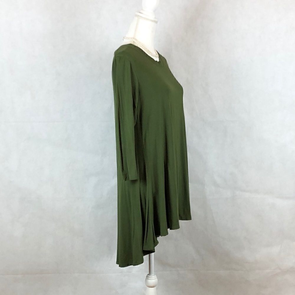 Anne French Hunter Green Shift Dress - Picture 2 of 5
